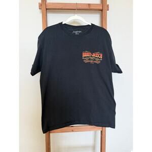 Barrett Jackson black T-shirt- featuring a corvette- size L